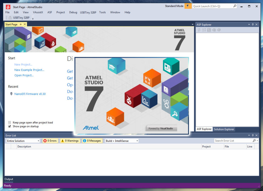 May 2017 Update: Standalone 20mhz ATMEGA 328P. Switch to Atmel Studio ...